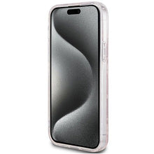 Заредете изображение във визуализатора на галерията – Original faceplate case GUESS GUHMP15MHGCUSTGP for iPhone 15 Plus (Magsafe / IML GCUBE / pink)
