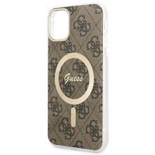 Заредете изображение във визуализатора на галерията – Original Case GUESS hardcase 4G MagSafe GUHMN61H4STW for Iphone 11 brown
