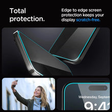 Заредете изображение във визуализатора на галерията – TEMPERED GLASS Spigen GLAS.TR "EZ FIT" 2-PACK IPHONE 15 PRO MAX PRIVACY
