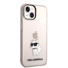 Заредете изображение във визуализатора на галерията – Karl Lagerfeld KLHCP14MHNCHTCP iPhone 14 Plus 6.7&quot; pink/pink hardcase Ikonik Choupette
