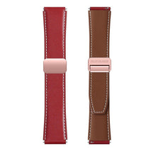 Заредете изображение във визуализатора на галерията – DUX DUCIS YA - genuine leather strap for Apple Watch 38/40/41mm red
