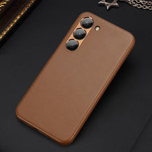 Заредете изображение във визуализатора на галерията – Dux Ducis Grit case for Samsung Galaxy S23+ elegant cover made of artificial leather MagSafe brown
