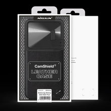 Заредете изображение във визуализатора на галерията – Nillkin CamShield Leather S Case for Samsung Galaxy S23+ cover with camera cover black

