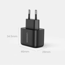 Заредете изображение във визуализатора на галерията – Ugreen fast charger USB-C PD PPS 25W black (CD250)
