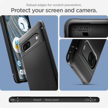 Заредете изображение във визуализатора на галерията – Spigen RUGGED ARMOR GOOGLE PIXEL 7A MATTE BLACK
