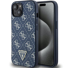 Заредете изображение във визуализатора на галерията – Original Case GUESS hardcase 4G Triangle Metal Logo GUHCP15MPG4GPB for Iphone 14 Plus/ 15 Plus blue
