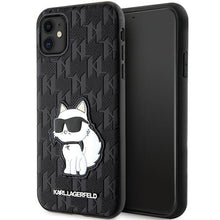 Заредете изображение във визуализатора на галерията – Original Pouch KARL LAGERFELD Saffiano Monogram Choupette KLHCN61SAKHPCK for Iphone 11/ Xr Black
