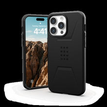 Заредете изображение във визуализатора на галерията – UAG Civilian Magsafe - protective case for iPhone 15 Pro Max (black)
