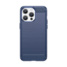 Заредете изображение във визуализатора на галерията – Flexible carbon pattern case for iPhone 15 Pro Carbon Case - blue
