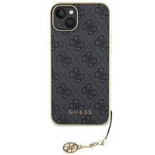 Заредете изображение във визуализатора на галерията – Guess 4G Charms Collection case for iPhone 15 Plus - gray

