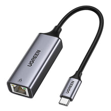 Заредете изображение във визуализатора на галерията – Ugreen external network adapter RJ45 - USB Type C (1000 Mbps / 1 Gbps) Gigabit Ethernet gray (CM199)
