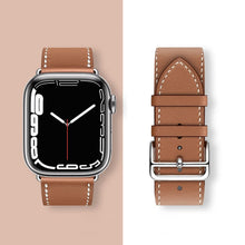 Заредете изображение във визуализатора на галерията – HOCO strap for Apple Watch 42/44/45/49mm Elegant leather WA17 brown
