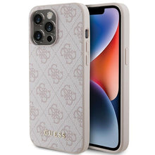Заредете изображение във визуализатора на галерията – Original Case GUESS Hardcase 4G Metal Gold Logo GUHCP15XG4GFPI for Iphone 15 Pro Max Pink
