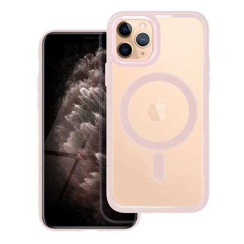 Color Edge Mag Cover case compatible with MagSafe for IPHONE 11 PRO pink