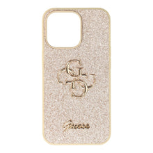 Заредете изображение във визуализатора на галерията – Original faceplate case GUESS GUHCP13LHG4SGD for iPhone 13 Pro (Fixed Glitter Big 4G / gold)
