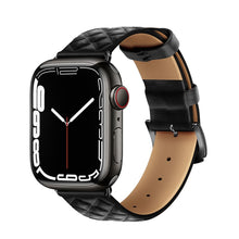 Заредете изображение във визуализатора на галерията – HOCO strap for Apple Watch 42/44/45/49mm Elegant leather WA18 black
