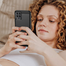 Заредете изображение във визуализатора на галерията – Carbon Case case for T-Mobile Revvl 6 Pro 5G flexible silicone carbon cover black
