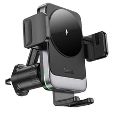 Заредете изображение във визуализатора на галерията – HOCO car holder with wireless charging to air vent HW13 Speed black
