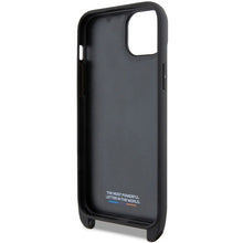 Заредете изображение във визуализатора на галерията – BMW M Edition Carbon Stripe &amp; Strap case for iPhone 15 / 14 / 13 - black
