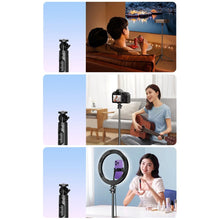 Заредете изображение във визуализатора на галерията – Selfie stick / telescopic pole with stand and Bluetooth remote control 1.5m Ugreen LP586 - black
