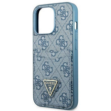 Заредете изображение във визуализатора на галерията – Guess GUHCP13XP4TPB iPhone 13 Pro Max 6.7" blue/blue hardcase 4G Triangle Logo Cardslot
