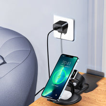 Заредете изображение във визуализатора на галерията – Choetech 3in1 inductive charging station iPhone 12/13/14, AirPods Pro, Apple Watch black (T587-F)
