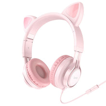 Заредете изображение във визуализатора на галерията – HOCO słuchawki nagłowne z mikrofonem W36 Cat Ear różowe

