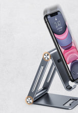 Заредете изображение във визуализатора на галерията – Ugreen metal aluminum folding phone holder tablet gray (LP263 80708)

