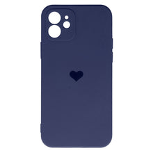Заредете изображение във визуализатора на галерията – Vennus Silicone Heart Case for Iphone 11 design 1 navy
