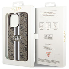 Заредете изображение във визуализатора на галерията – Guess GUHMP14XP4RPSW iPhone 14 Pro Max 6.7" brown/brown hardcase 4G Printed Stripes MagSafe
