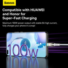 Заредете изображение във визуализатора на галерията – BASEUS cable USB A to Type C Power Delivery 100W Glimmer Series CADH000402 1m white
