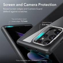 Заредете изображение във визуализатора на галерията – ESR SHOCK ARMOR KICKSTAND GALAXY S23 ULTRA CLEAR/BLACK
