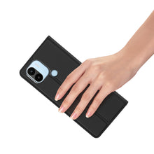 Заредете изображение във визуализатора на галерията – Dux Ducis Skin Pro Case for Xiaomi Redmi A1+ Flip Card Wallet Stand Black

