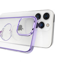 Заредете изображение във визуализатора на галерията – Kingxbar Wish Series case for iPhone 14 decorated with crystals purple
