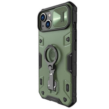 Заредете изображение във визуализатора на галерията – Nillkin CamShield Armor Pro Magnetic Case iPhone 14 Magnetic MagSafe Cover with Camera Cover Dark Green
