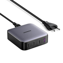 Заредете изображение във визуализатора на галерията – Ugreen Nexode fast desktop charger GaN 3xUSB-C / 1xUSB-A 100W gray (CD328)
