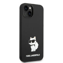 Заредете изображение във визуализатора на галерията – Karl Lagerfeld KLHMP14MSNCHBCK iPhone 14 Plus 6.7" hardcase black/black Silicone Choupette MagSafe

