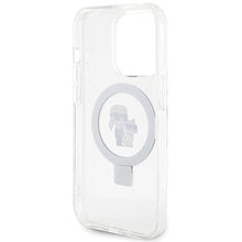 Заредете изображение във визуализатора на галерията – Karl Lagerfeld Ring Stand Karl&amp;Choupette MagSafe case for iPhone 13 Pro / 13 - white
