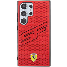 Заредете изображение във визуализатора на галерията – Original FERRARI hardcase Big SF Perforated FEHCS24LPINR for Samsung Galaxy  S24 Ultra Red
