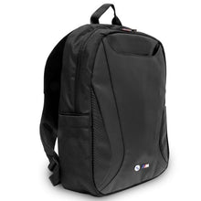 Заредете изображение във визуализатора на галерията – BMW Backpack BMBP15SPCTFK 16" black/black Carbon&amp;Leather Tricolor
