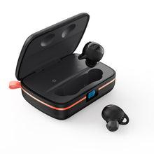 Заредете изображение във визуализатора на галерията – Choetech TWS wireless headphones waterproof with solar panel and built-in 2500mAh powerbank black (BH-T05)
