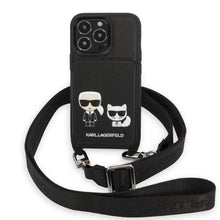 Заредете изображение във визуализатора на галерията – Karl Lagerfeld KLHCP13XSAKCHSK iPhone 13 Pro Max 6.7" Hardcase Saffiano Karl &amp; Choupette Embossed
