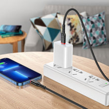 Заредете изображение във визуализатора на галерията – HOCO cable Type C to iPhone Lightning 8-pin PD 20W VICTORY X59 2m black
