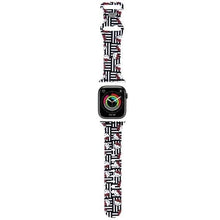 Заредете изображение във визуализатора на галерията – Hello Kitty Silicone Heads &amp; Stripes Strap for Apple Watch 38/40/41mm - Black
