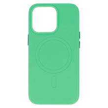Заредете изображение във визуализатора на галерията – MagSafe Leather Case Iphone 14 Pro Max Mint

