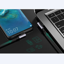 Заредете изображение във визуализатора на галерията – Ugreen angle cable USB cable - USB Type C Quick Charge 3.0 QC3.0 3 A 0.5 m gray (US176 20855)

