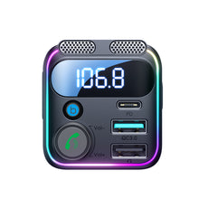 Заредете изображение във визуализатора на галерията – Joyroom JR-CCB01 48W FM transmitter 2x USB-A USB-C with dual microphone - black
