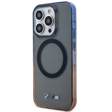 Заредете изображение във визуализатора на галерията – Case BMW BMHMP14LHTGE iPhone 14 Pro 6.1" grey/grey hardcase Gradient Bumper MagSafe
