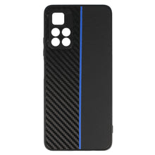 Заредете изображение във визуализатора на галерията – Tel Protect CARBON Case for Xiaomi Redmi Note 11 5G/Poco M4 Pro 5G Black with blue stripe

