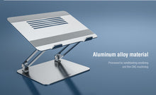 Заредете изображение във визуализатора на галерията – Nillkin ProDesk adjustable laptop stand silver
